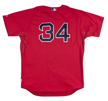 2010 David Ortiz Game Used Boston Red Sox Red Alternate Jersey Photo Matched To 10/2/2010 Game 1 (MLB Authenticated & Resolution Photomatching)